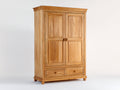 Armarios 120x55x200 cm de madera - marrón - estilo rústico con 2 puertas y 2 cajones