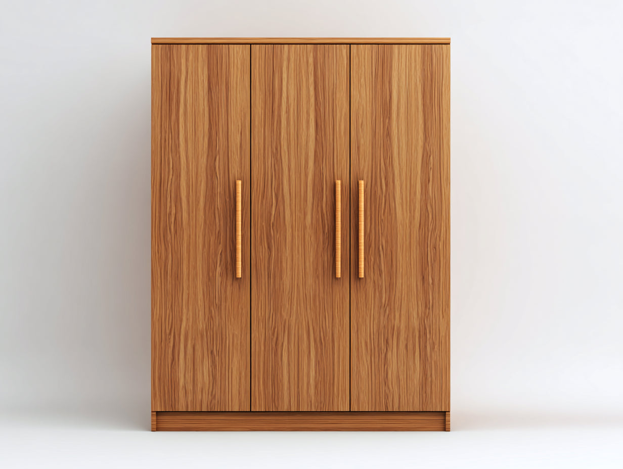 Armarios 160x55x220 cm de madera - marrón - estilo moderno con 3 puertas