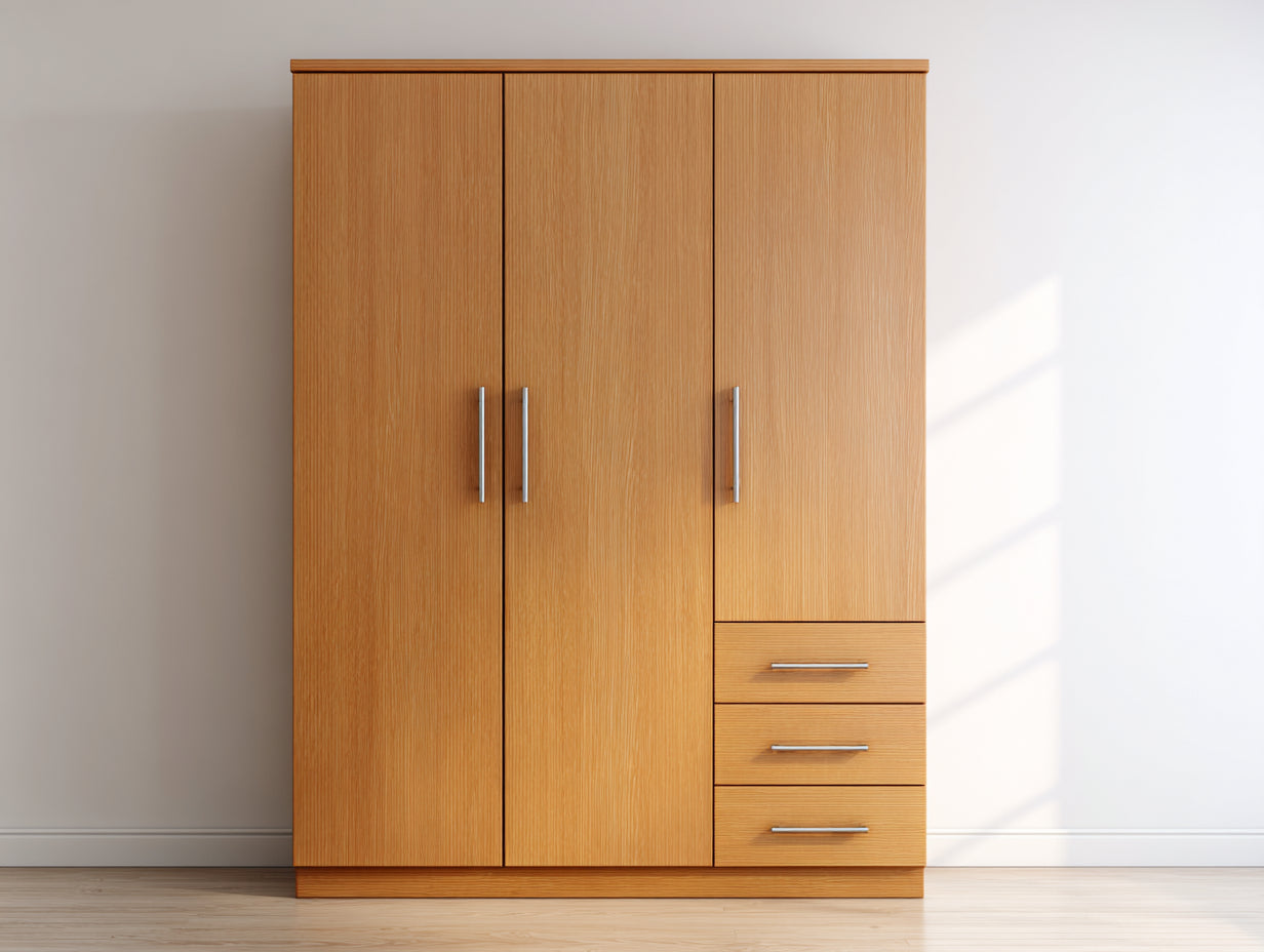 Armarios madera 150x58x200 cm - Color roble - Diseño espacioso