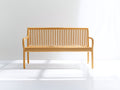 Banco de jardín de madera 160x55x85 cm - madera - diseño clásico con respaldo de listones