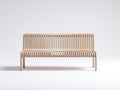 Bancos de jardín madera curvada 165x60x82 cm - Beige - Estilo escandinavo