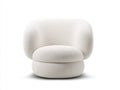 Sillones bouclé 105x96x82 cm - blanco crema - diseño redondeado